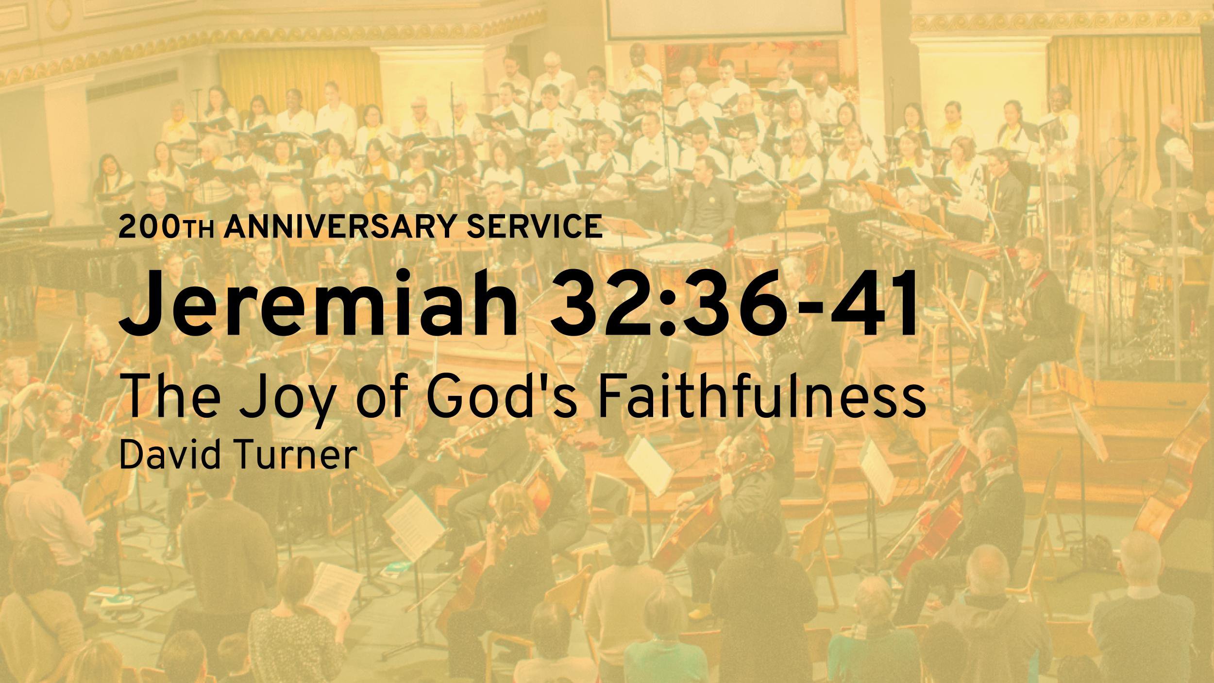 The Joy of God's Faithfulness (Jeremiah 32:36–41)